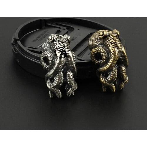 Octopus Knife Beads Brass Squid Beads Umbrella Rope Pendant Vintage Copper Paracord Beads DIY