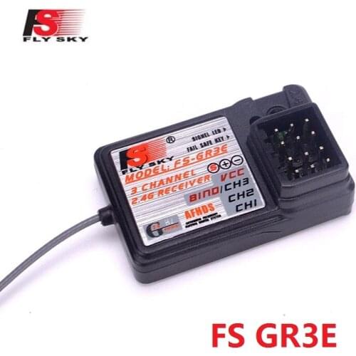 10 pcs Flysky FS-GR3E 3 Channel 2.4G GR3E Receiver for GT3B GR3C Upgrade for RC Car Truck Boat GT3 GT2 Transmitter