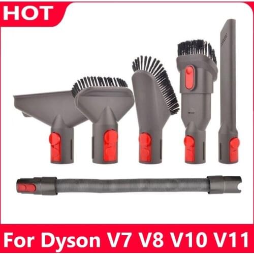 Dust Brush Suction Head Parts for Dyson V8 V7 V10 V11 Robot Vacuum Cleaner Accessories Replacement Connector Hose Kit
