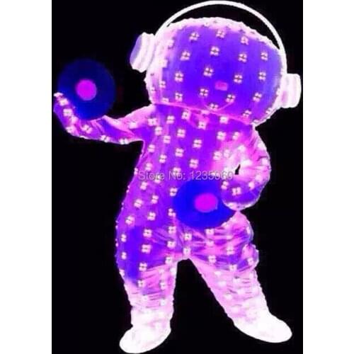 RGB Colorful Led Flashing Luminous Light Up Costume Clothing Light Up David Guetta Led Robot Suits Party Stage Halloween