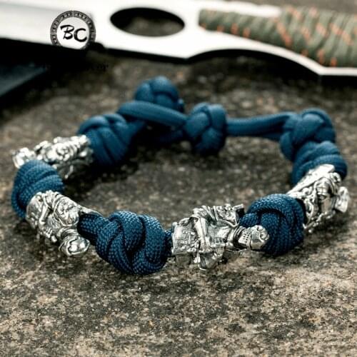 Retro Nordic Knight Bracelets Men Navy Style Vikings Woven Lanyard Survival Rope Bangle Creative homme Jewelry Gift Dropshipping
