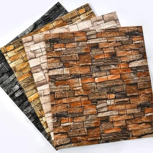 Brick Pattern Self-Adhesive 3D Wall Panels Sound-Absorbing Wall Stickers Home Decor Living Room Noise Insulation for Walls