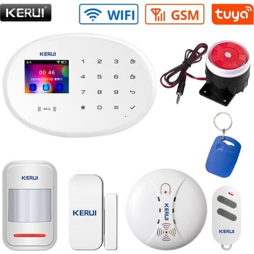 KERUI W20 GSM APP Fortification Color Screen Touch Keyboard Motion Smart Home Alarm System 2.4G WIFI Wireless Network Connection