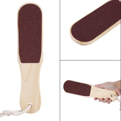 80% Hot Sale Wooden Handle 2-sided Foot Rasp File Pedicure Callus Remover Dead Skin Scrubber