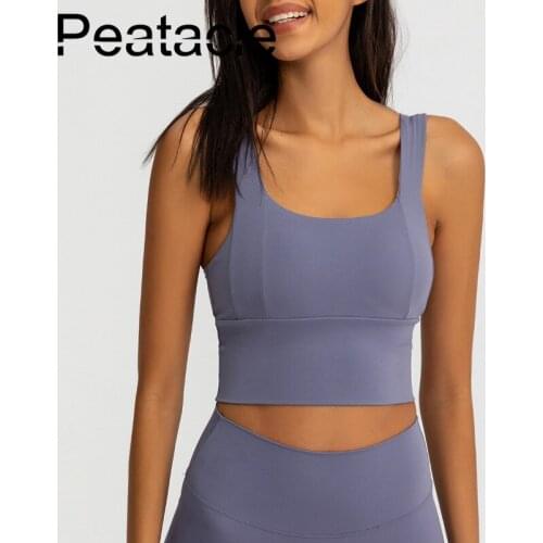 Peatacle Sport Bra Shockproof Gather Stereotype High Impact Padded Running Fitness Bra Yoga Vest Sexy