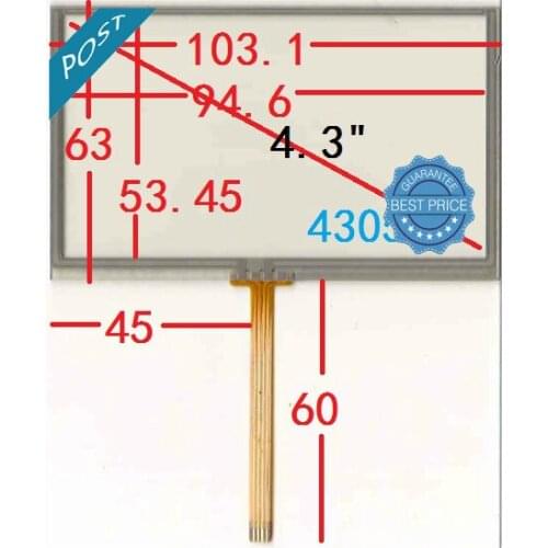 ZhiYuSun Standard 4.3 103 63 General GPS Cord Lock tType Cable Four Line Resistance Touch Screen Handwriting Screen