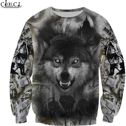 HX Newest Popular Animal Wolf 3D Print Men Women Sweatshirt Fashion Casual Long Sleeve Harajuku Tops Pullover Drop Shipping