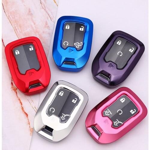 TPU Car key FOB Cover for Chevrolet Silverado for GMC Sierra 2019 2020 Remote Hang keychain Holder Protect Accessories