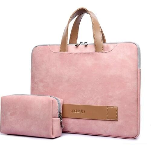 Waterproof PU Leather Laptop bag Case Casual Notebook Handbag for women 13 13.3 14 15 15.6 inch Briefcase For Macbook pro men