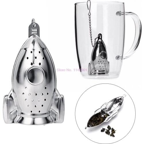 100Pcs/Lot Stainless Steel Promotion Nespresso Infusor Rocket Tea Infuser Diffuser Loose Strainer Spice Filter Kitchen Tools