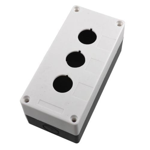 22mm Push Button Control Station 3 Switch Protector Black White