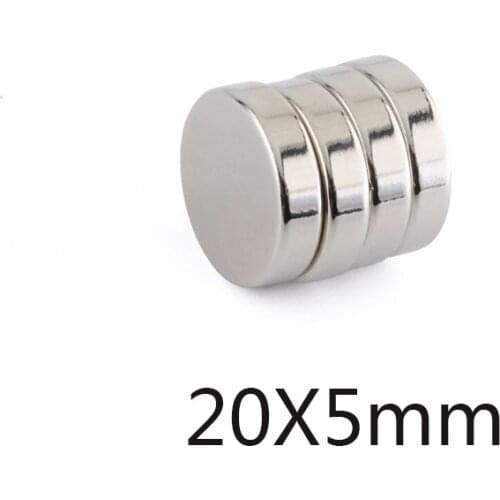3/5/10pcs Powerful Magnetic Rare Earth Neodymium Magnets 20mmx5mm Super Strong disc Magnet 20x5mm strong magnet 20*5 mm