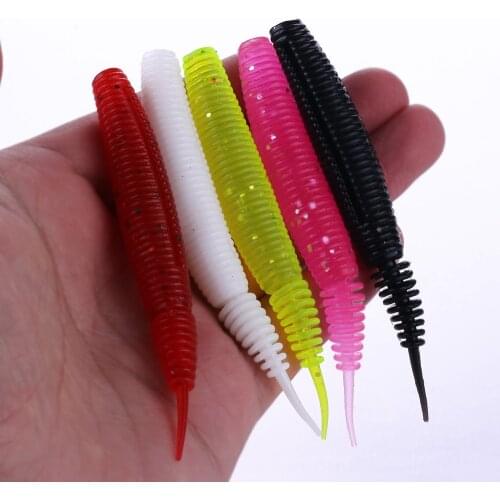 5PCS/Bag Fishing Lure Minnow Worm Soft Bait100mm/7g Artificial Silica gel Bait Wobbler Crankbait Swim Perch Carp fishing tackle