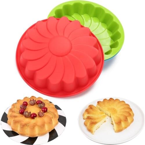 9 Inch Round Silicone Cake Mold Birthday Cake Oven Baking Tray Handmade Bread Pizza Tray Silicone Cake Kitchen Baking Tools