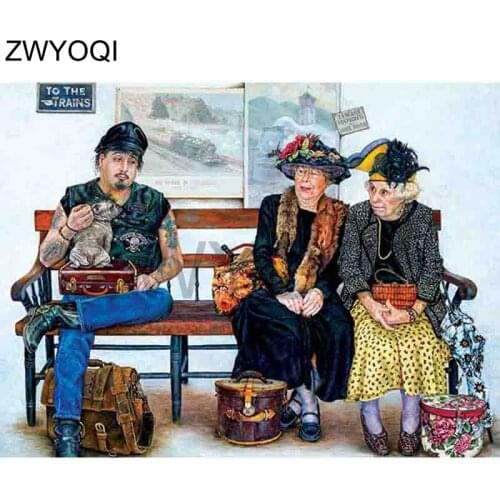 Full Square Diamond embroidery Cross stitch sisters man Scarf travel DIY 3D Diamond mosaic Full Round Diamond painting sisters