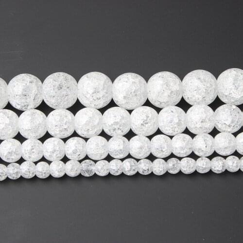 LanLi 4-12mm Natural White Popcorn crystal stone loose beads DIY Fashion bracelet necklace Jewelry Accessories