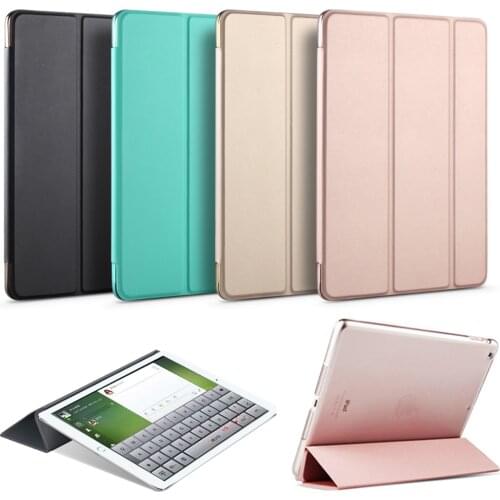 Case For New iPad 9.7 inch 2017 2018 One Color Magnet Smart Case Cover Sleep Wake Up Shell New Release A1822 A1823 A1893 A1954