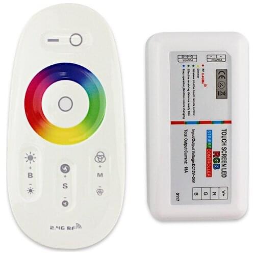 DC12V~24V 2.4G RF Touch RGB PWM 2.4G RGB Touch Screen LED Controller For LED RGB Strip Light