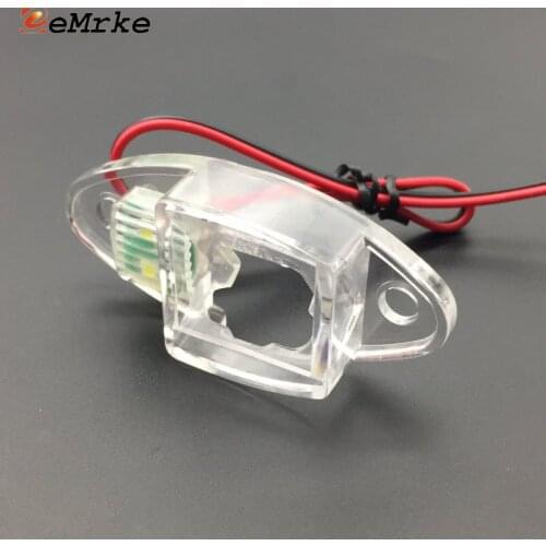 EEMRKE Car Rear View Camera Bracket Mount License Plate Lights Housing for Buick Enclave Traverse GMC Acadia Saturn Outlook