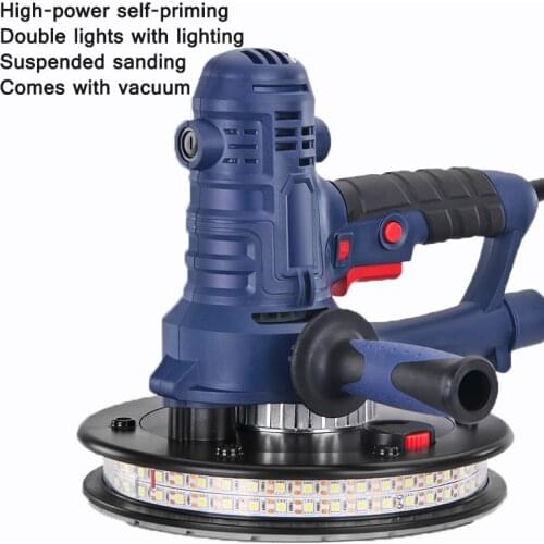 Electric Wall Sanding Machine With Lamp Self-Priming Dust-Free Wall Sandpaper Machine Putty Sanding Wall Sanding Machine 220V