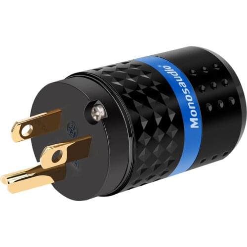 M102G/F102G 99.998% Pure Copper 24K Gold Plate US AC Power Plug IEC320 C13 Connector for Audio DIY Mains Power Cable