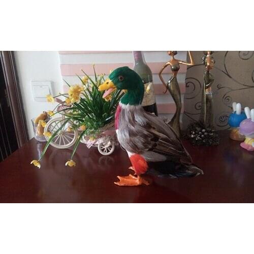 Simulation duck 27x24cm model toy,polyethylene&furs coloured feathers duck toy 1261