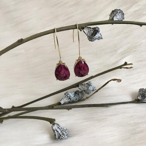 FASHION JEWELRY GOLD COLOR PLATING STONE DROP EARRING FOR WOMEN GIRL