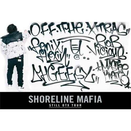 New Shoreline Mafia Music Tou Hip Hop Singer Rapper Album Silk Fabric Wall Poster Art Decor Sticker Bright