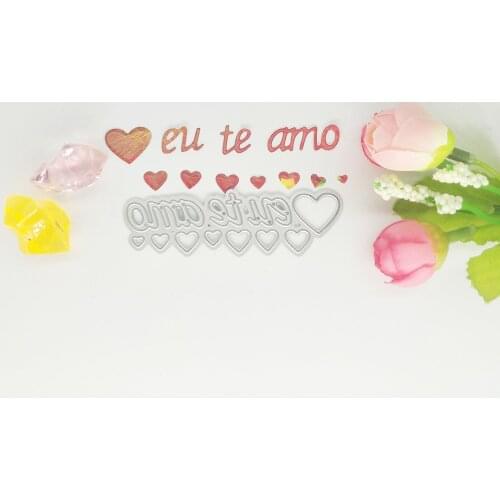 New words in Portuguese I love your craft mold metal cutting mold collection stamp carving paper card punching DIY mold