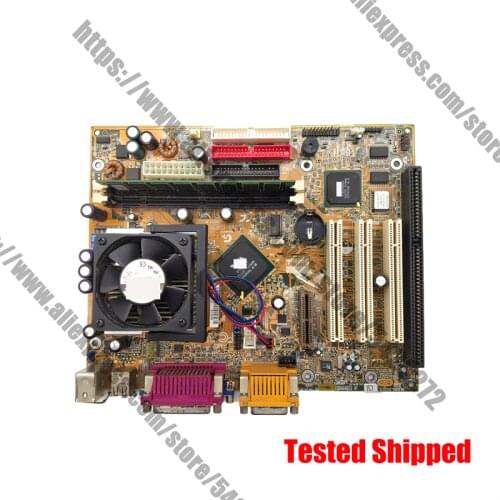 Original motherboard 8601T GA-6VEML GA-6VEM ISA Mainboard With 3PCI VGA LPT 1 ISA Slot CPU Industrial Board CPU with fan