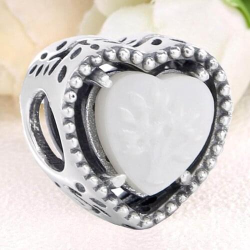 Original Openwork Heart & Family Tree Forever And Always Beads Fit 925 Sterling Silver Bead Charm Europe Bracelet Diy Jewelry