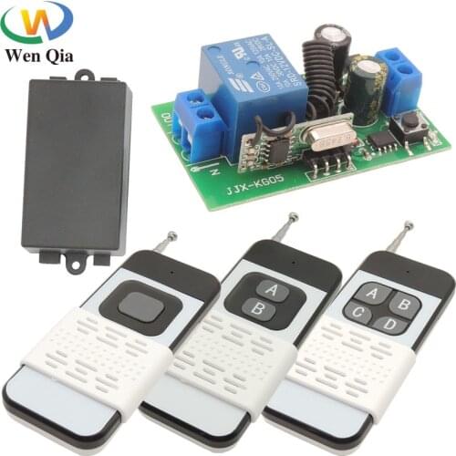 433MHz 220V Wireless Remote Control Switch 110v 10A 1ch Receiver Module RF 1000m Long Range Transmitter For Smart Home LightsDIY