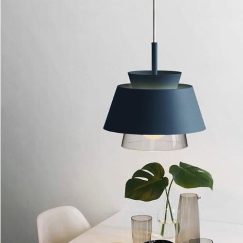 Nordic Pendant Light Colorful Iron Hanging lamp For Dining Room Bedroom Bar Modern Decor Luminaire Suspension E27 Light Fixtures