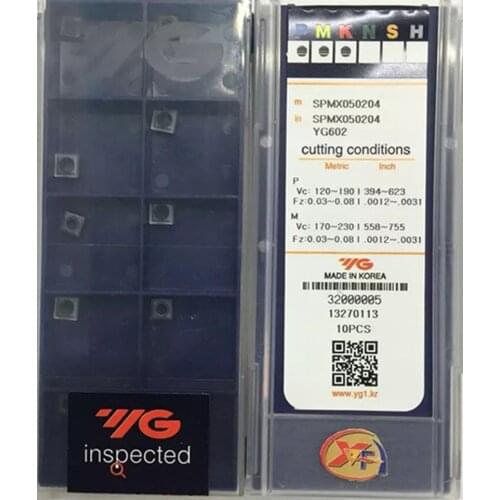 SPMG050204 SPMX050204 YG602 100% original Korea YG-1 insert Processing: stainless steel, steel, cast iron Etc