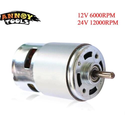 High power 12V-24V 288W Double ball DC Motor 775 Large Torque Ball Bearing Tools Low Noise DIY engraving machine accessories