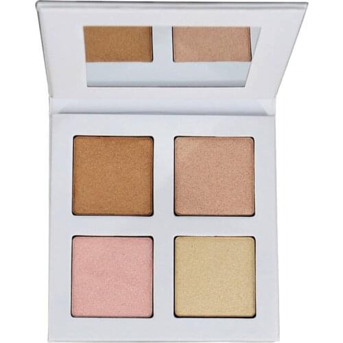 Bright Multifunction Highlighter Powder Palette Waterproof Shimmer Glow Private Label Makeup Kit