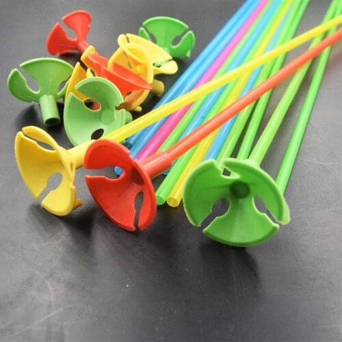 10pcs/lot Balloons Holder Sticks with Cups Birthday Party Festival Decoration Supplies PVC Rods Balloon Sticks Accessories