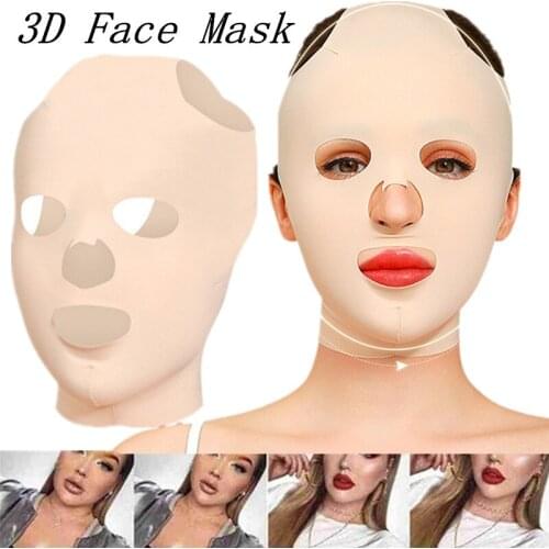 3D Breathable Reusable Beauty Girls Women V Shaper Anti Wrinkle Slimming Bandage Full Face Lift Sleeping Mask
