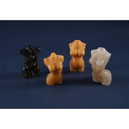 3D Art Body Candle Crystal Epoxy Resin Mold Human Aromatherapy Plaster Wax Silicone Mould DIY Crafts Decor Making Tool