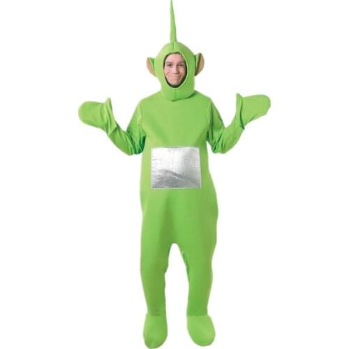 4colors Funny Teletubbies Jumpsuits Cosplay Bodysuit Cute Carnival Party Clothes Halloween New Year Costume for Adult Kids Dress