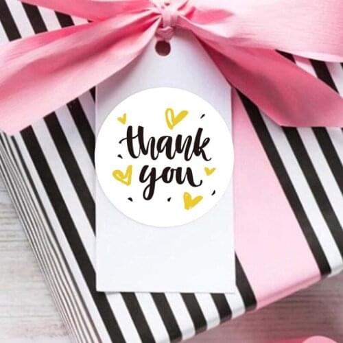 500pcs Round Thank You Stickers Package Seal Labels Wedding Party Scrapbooking B36C