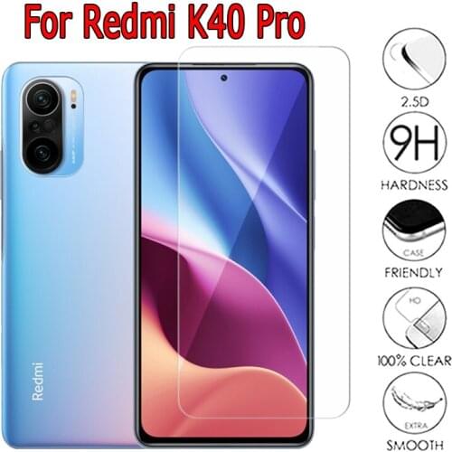 Cover for Xiaomi Redmi K40 Pro Glass Front Screen Protectors Film On Xiomi Redmi K40 Pro Phone Protective HD 2.5D Tempered Glass