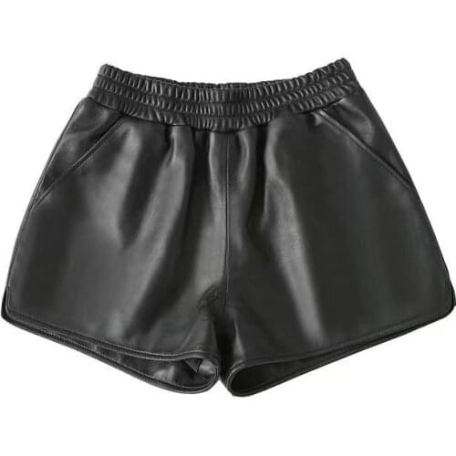 COWNINE New pu leather trousers in spring and summer, fashionable shorts in autumn and winter