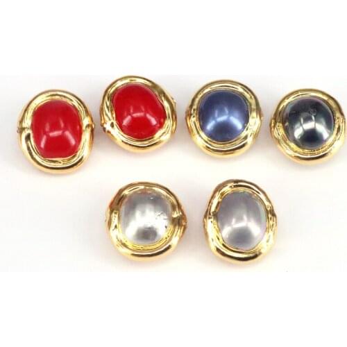 10Pcs Beautiful Mother Of Pearl Shell Loose Beads Connector With Gold Trim For Jewelry Making