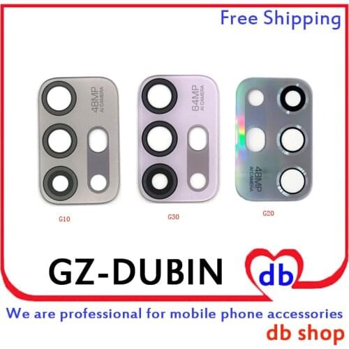 For Moto G10 G20 G30 Rear Back Camera Lens Glass Plastic Cover+3M Sticker Glue Tape