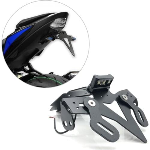 For SUZUKI GSXS750 2017-2019 GSXS1000/F 2015-2019 Motorcycle License Plate Holder Frame Tail Tidy with LED Light