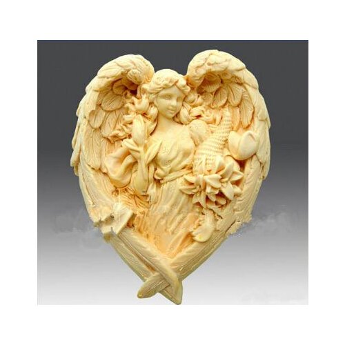 2D Flower Girl Design Handmade Soap Mold DIY Gift Round Flowers Silicone Mold Clay Resin Aroma Stone Moulds