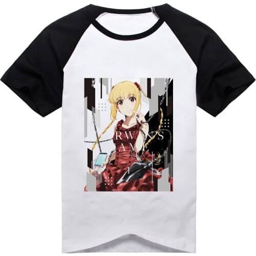 Darwins Game Cosplay Shirt Sudou Kaname Karino Shuka Role pattern printing T-shirt Round collar short sleeve Tee