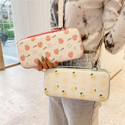 Cute Girls Storage Bag 12cm*26cm*5cm Protective Carrying Portable Case for Nintendo Switch Game Accessori with Adjusted Lanyard