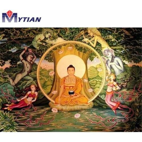 MYTIAN 5d DIY Diamond Painting Buddha Religion Icons Diamond Embroidery Full Square&Round Drill Cross Stitch Wall Sticker Decor